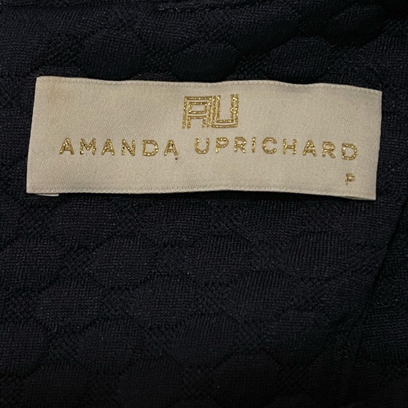 Amanda Uprichard Quilted Navy Sleeveless Mini Skater Style Dress - Picture 5 of 8